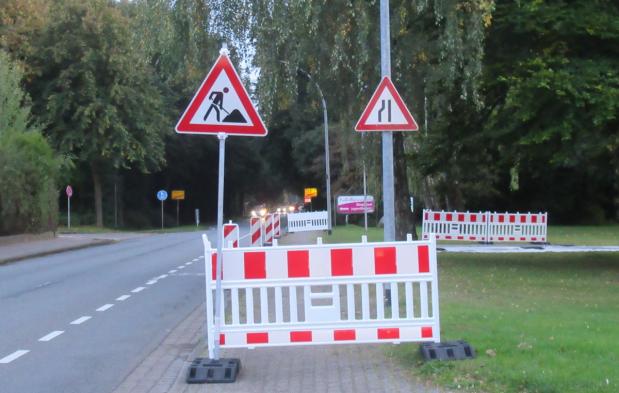 Auch der Fußweg ist gesperrt