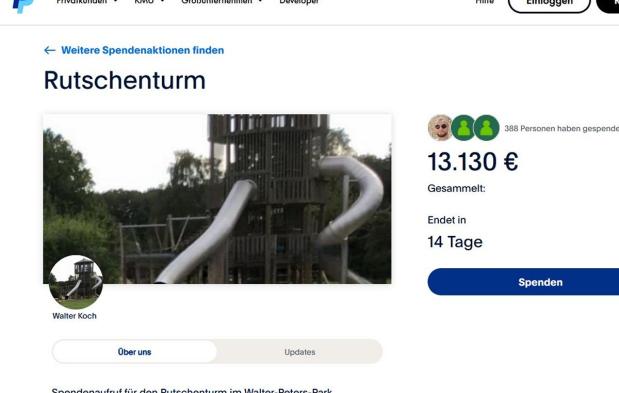 Spendenaktion bei Paypal